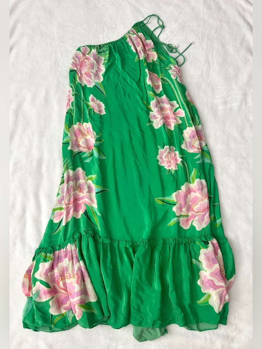 FARM Rio Green Floral Vibing Maxi Dress XS